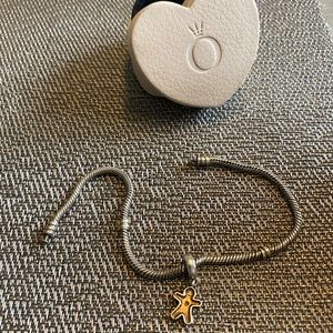 Pandora- gingerbread man dangle charm